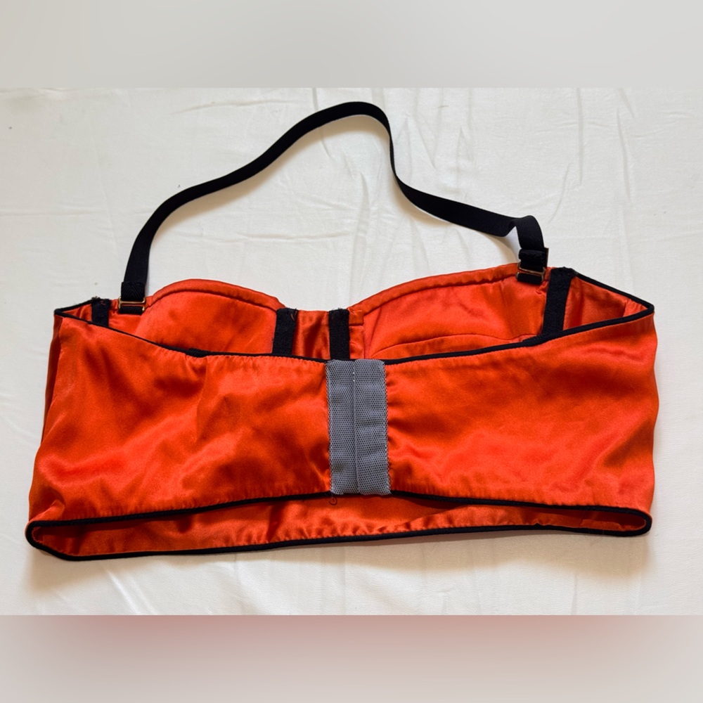 NOE undergarments Elegant Satin Orange Bandeau - Picture 3 of 6